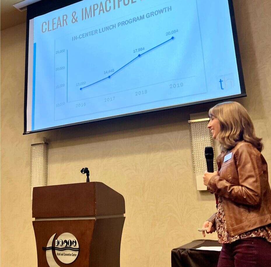 Teresa Huff speaking at the Drury University Nonprofit Leadership Conference