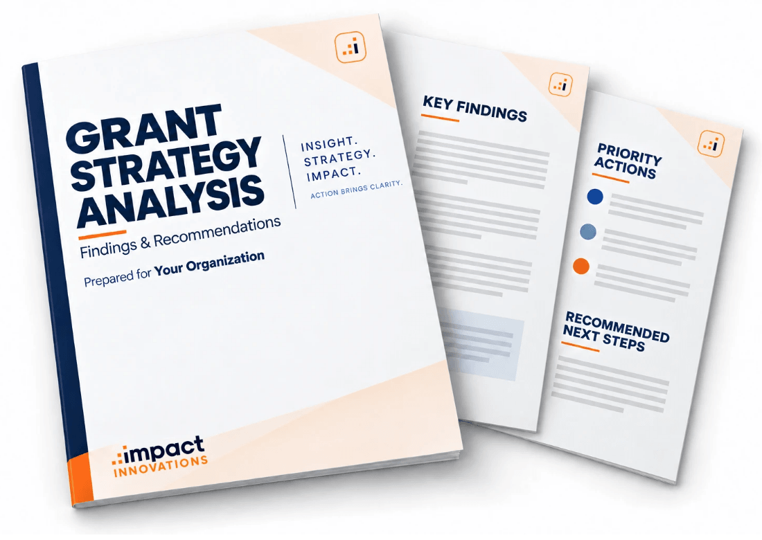Sample Grant Strategy Analysis report pages