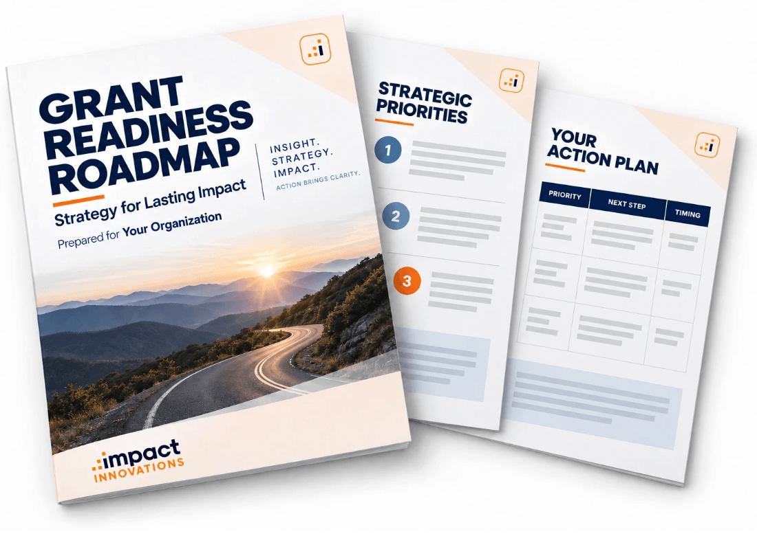 Sample Grant Readiness Roadmap report pages